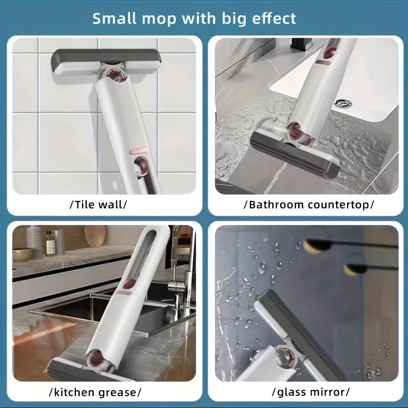 New Portable Self-Squeeze Mini Mop – Effortless Cleaning for the Lazy