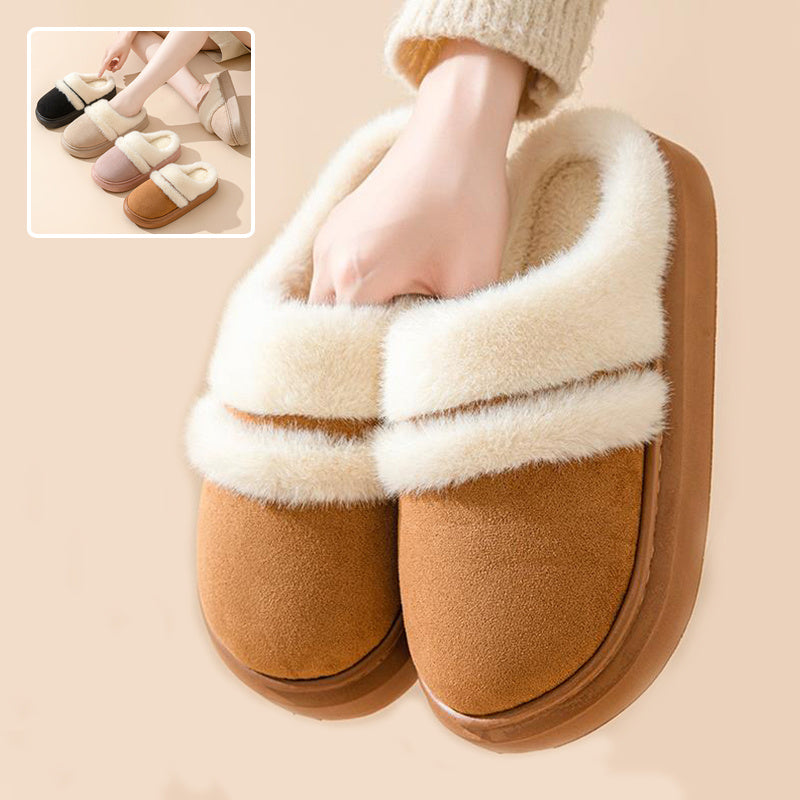 Fashion Warm Cotton Slippers For Women Leisure Thick Bottom Non-slip