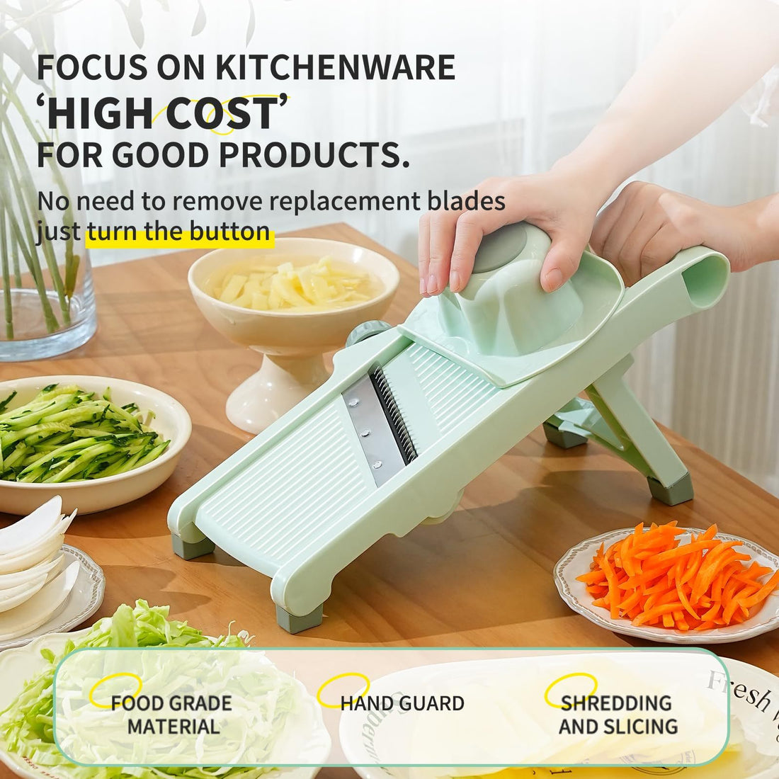 Multifunctional Household Vegetable Cutting Potato Slicer Shredder