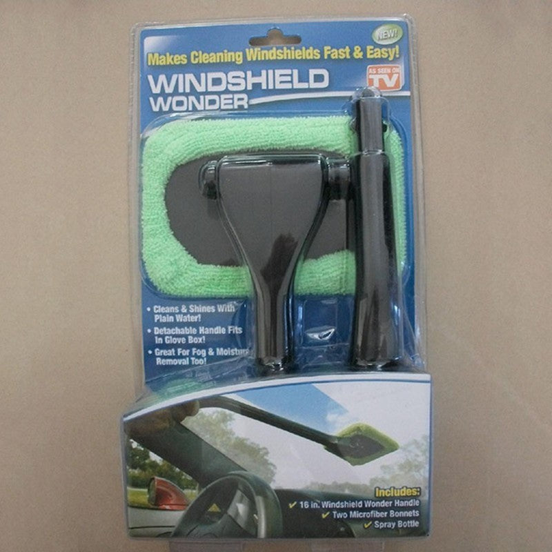 Car Window Windshield Wiper Microfiber Cloth – Long Handle Auto Cleaner Brush