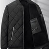 Fashion Rhombic-sewing Design Winter Thickened Jacket for Men