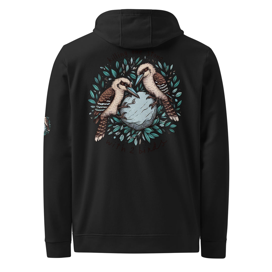 Adidas Fleece Hoodie Killing One Stone With 2 Birds Pattern