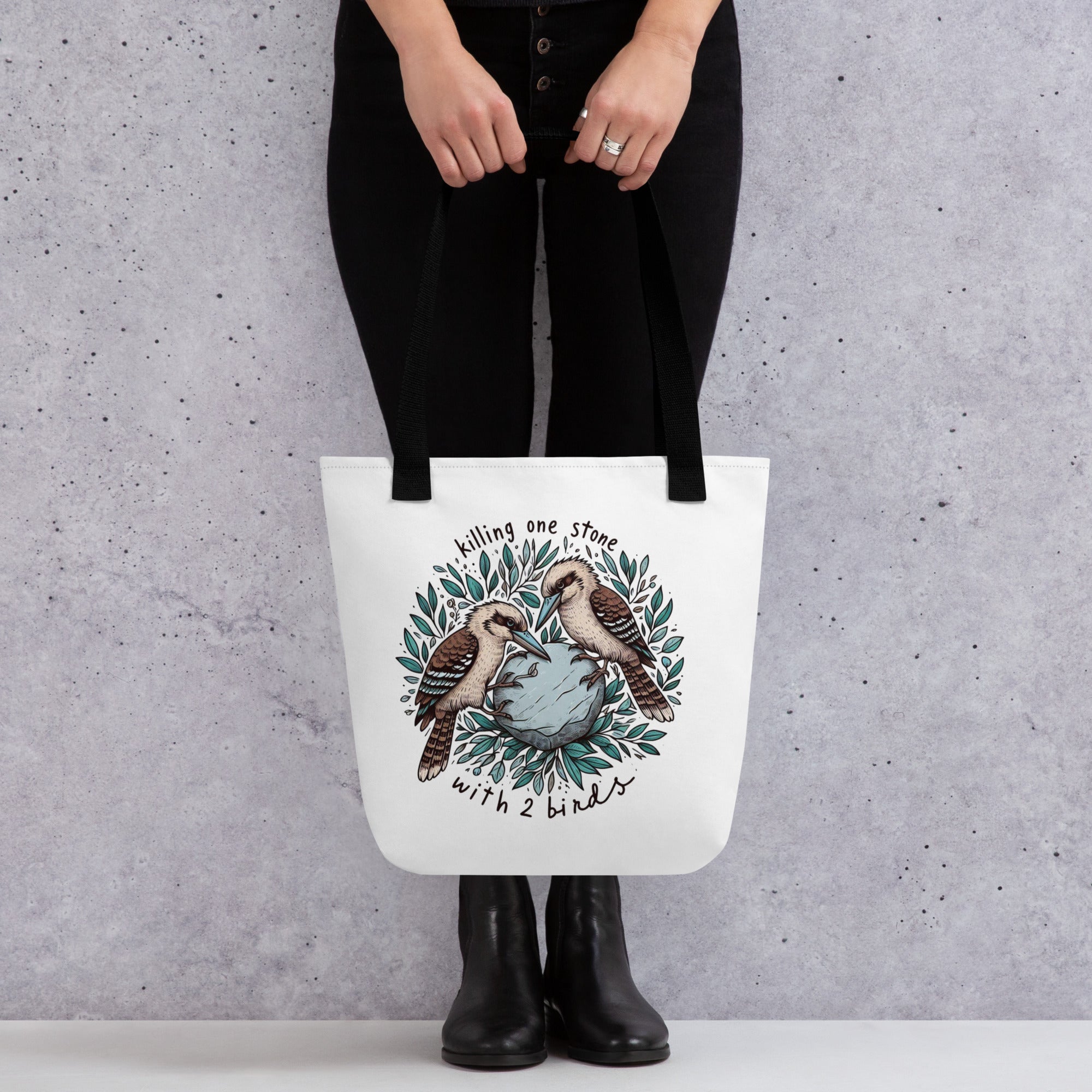 Killing One Stone With 2 Birds Tote Bag