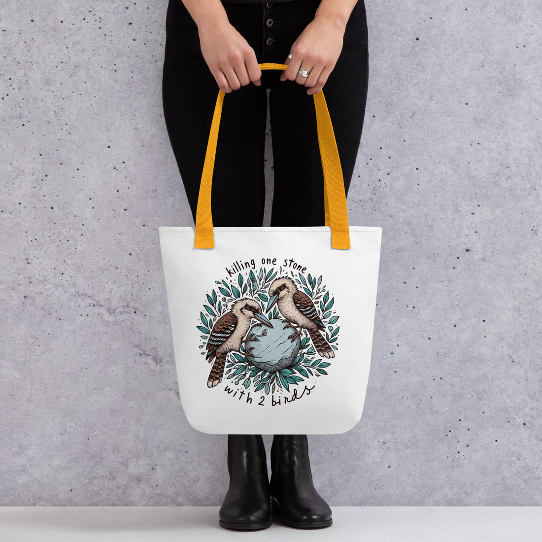 Killing One Stone With 2 Birds Tote bag