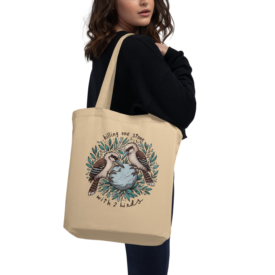 Killing One Stone With 2 Birds Eco Tote Bag