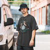 Killing One Stone with Two Birds Oversized faded t-shirt