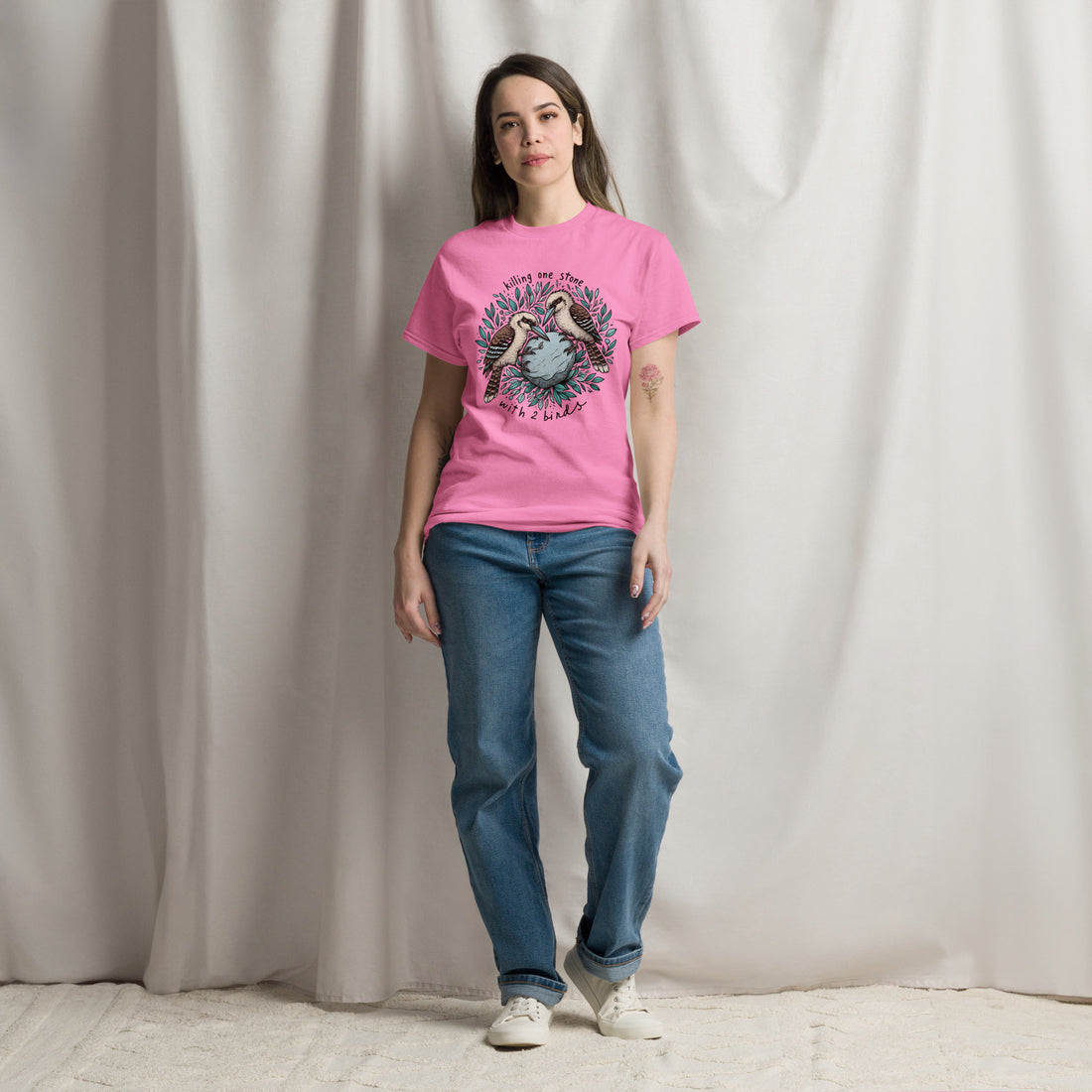 Killing One Stone With 2 Birds Unisex classic tee