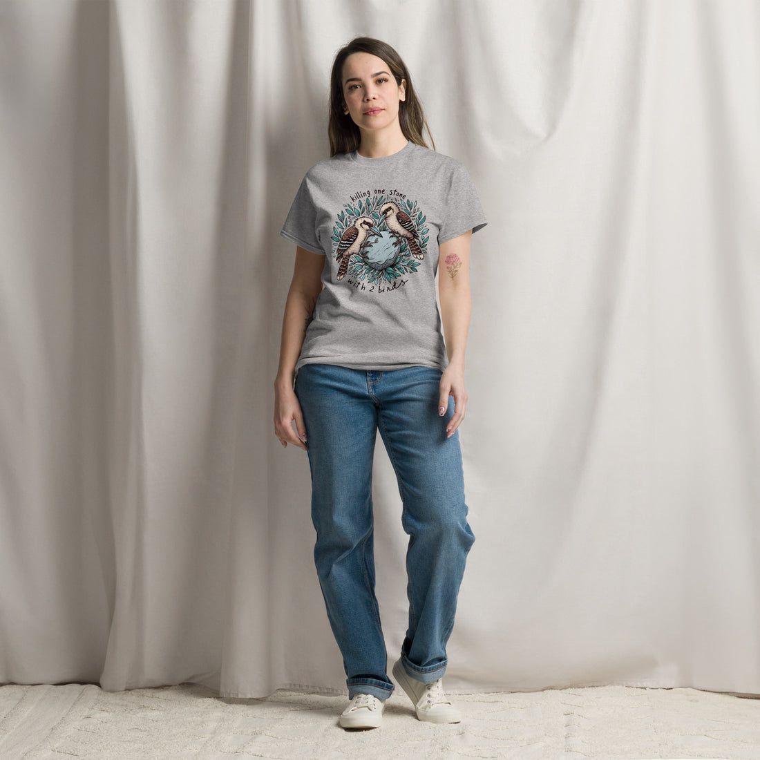 Killing One Stone With 2 Birds Unisex classic tee