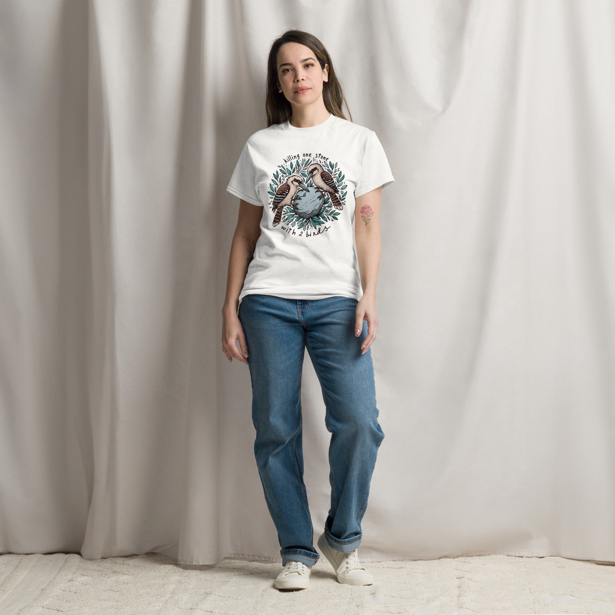 Killing One Stone With 2 Birds Unisex Classic Tee