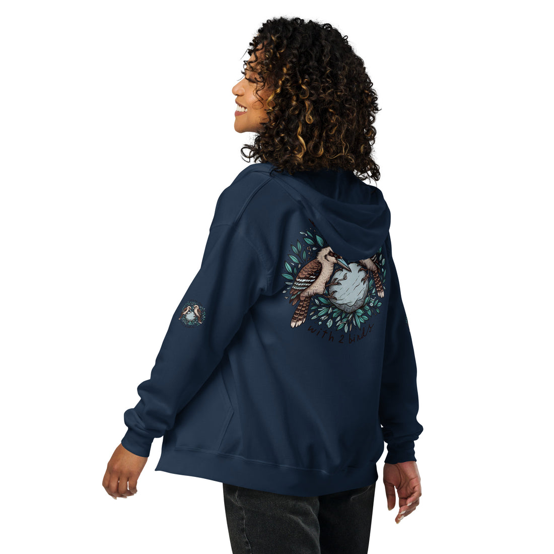 Killing One Stone With 2 Birds Unisex Heavy Blend Zip Hoodie