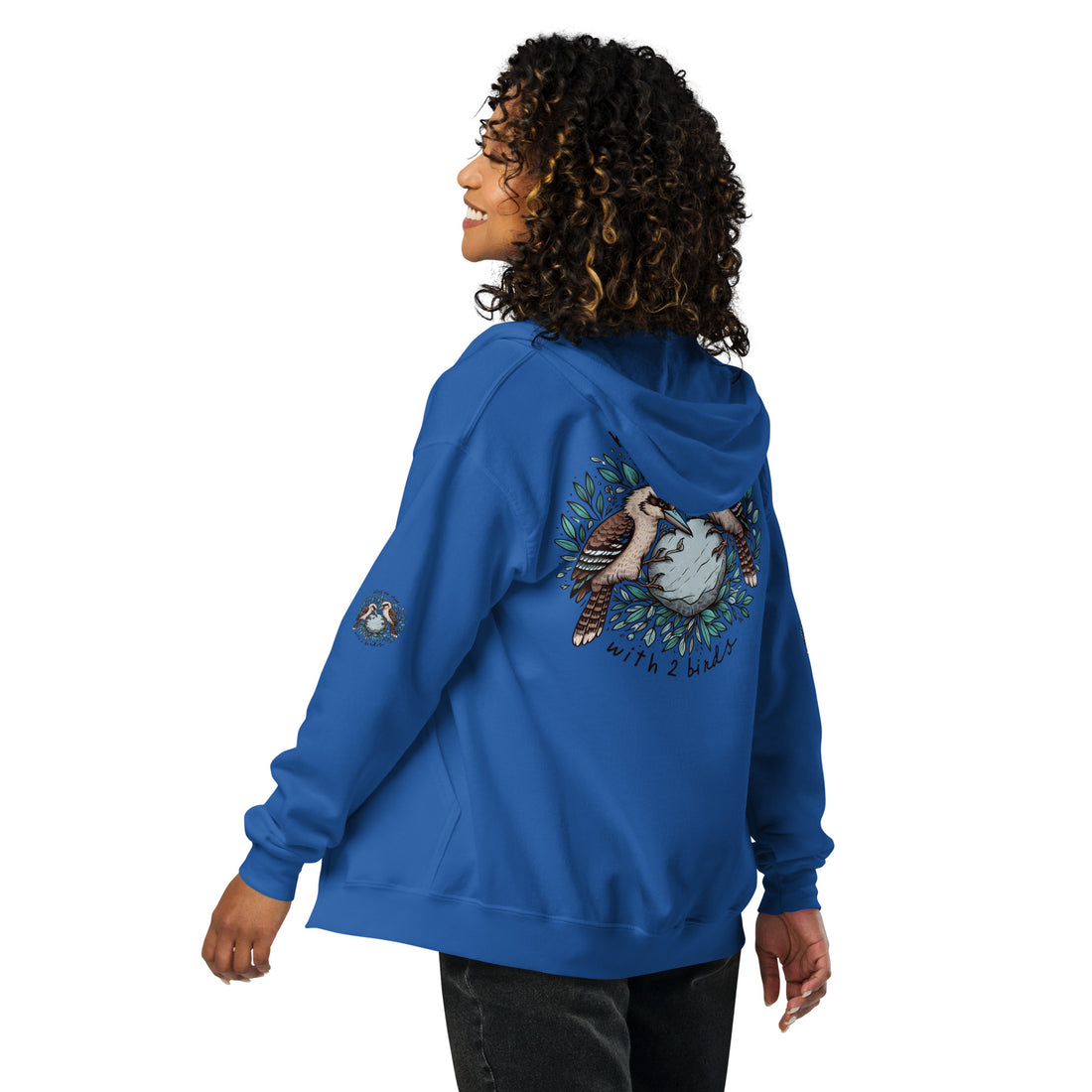 Killing One Stone With 2 Birds Unisex Heavy Blend Zip Hoodie