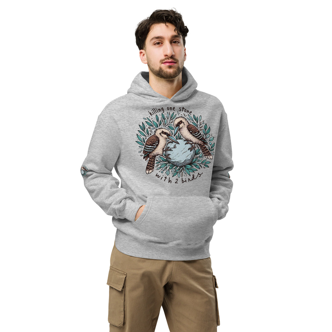 Killing One Stone With 2 Birds Unisex Oversized Hoodie