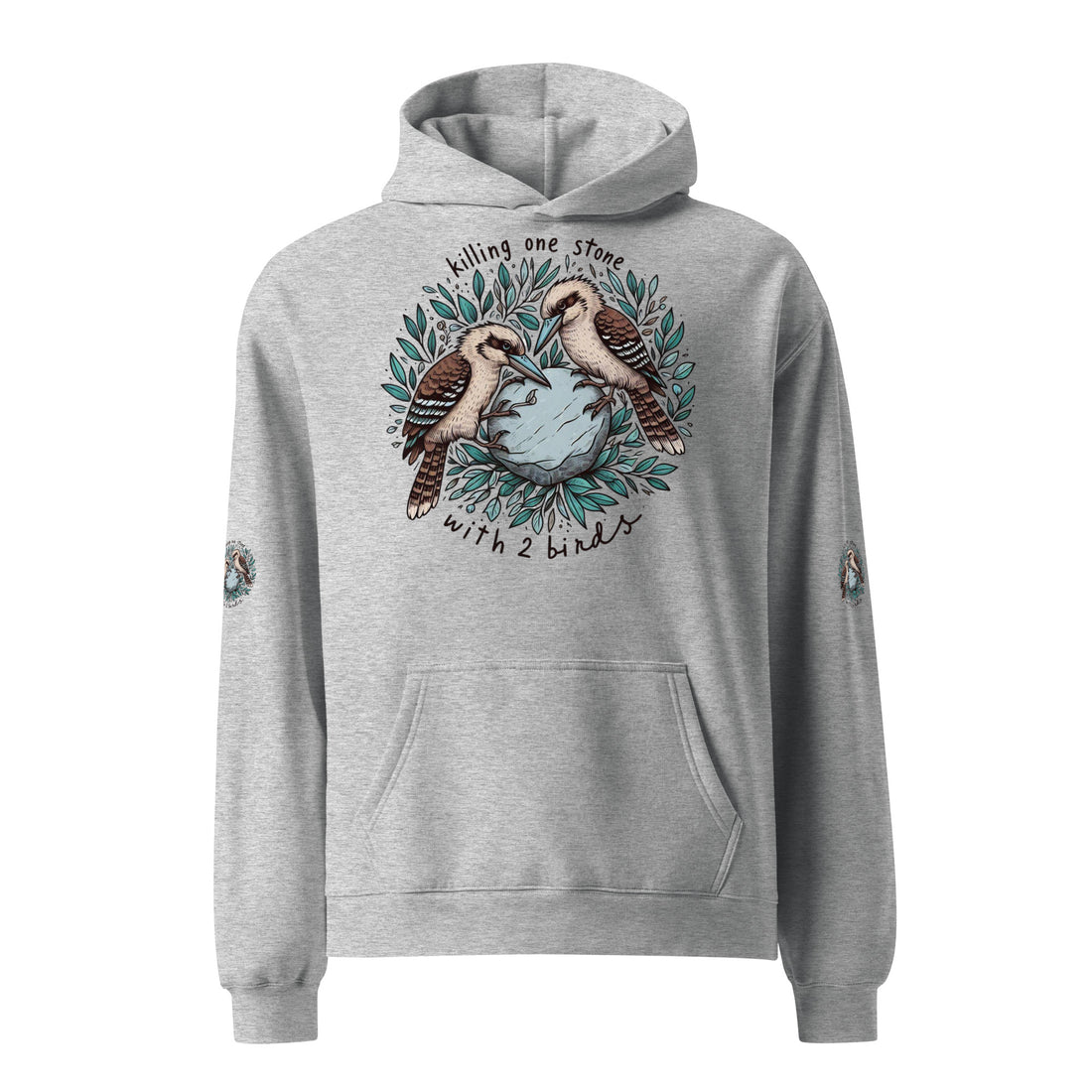 Killing One Stone With 2 Birds Unisex Oversized Hoodie