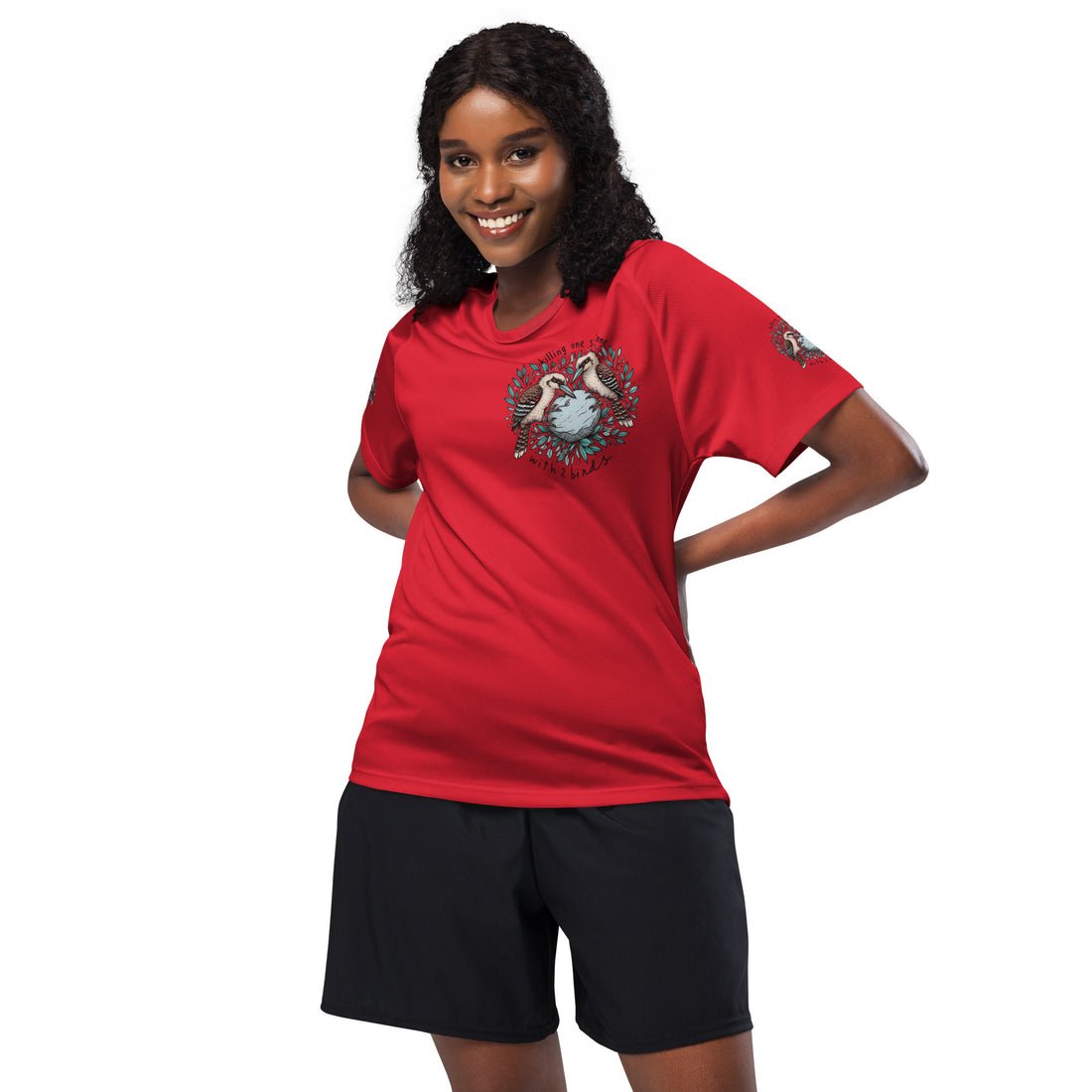 Killing One Stone With 2 Birds Unisex Sports Jersey