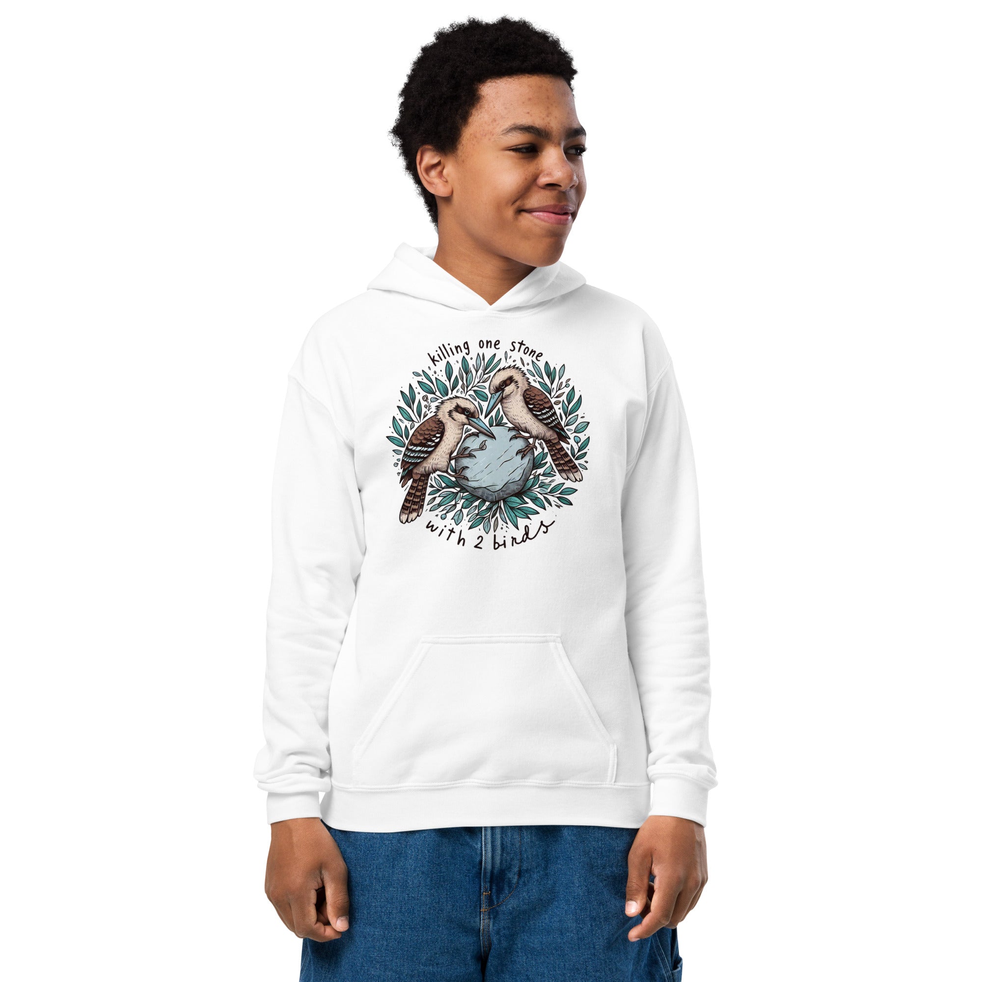 Killing One Stone With 2 Birds Youth Heavy Blend Hoodie